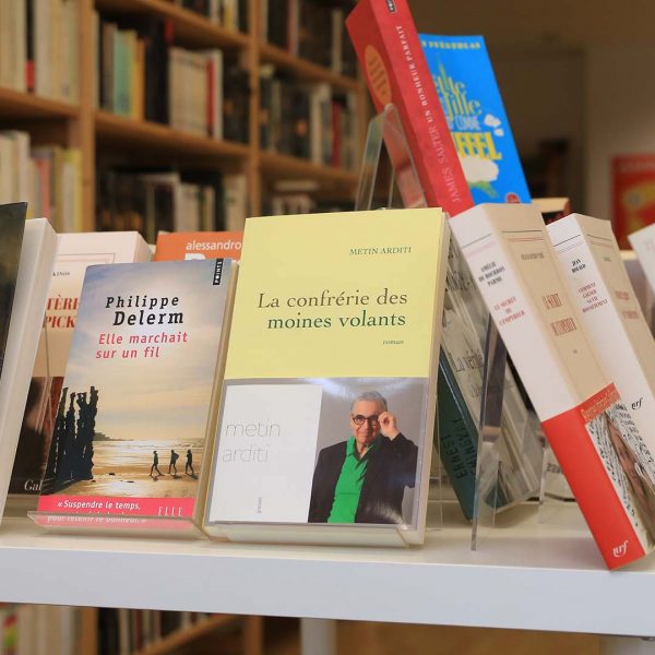 french books on table